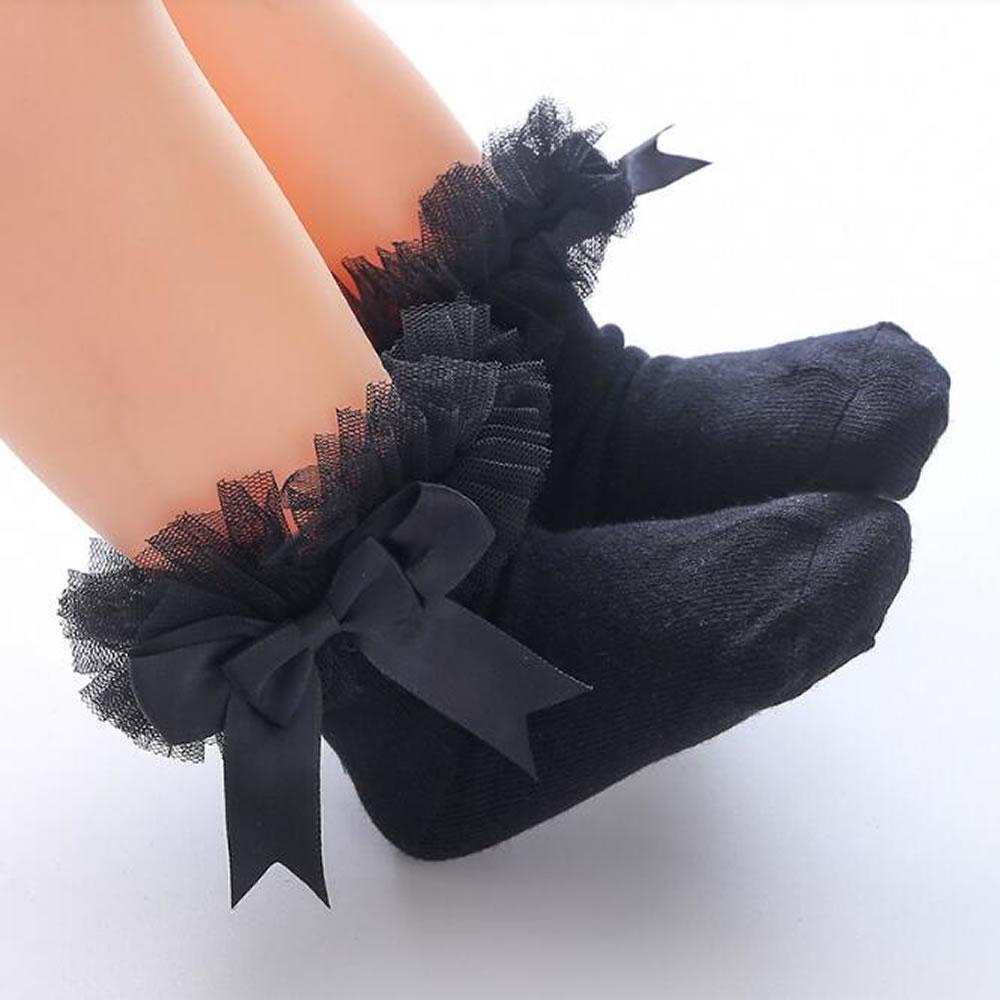 Детские кружевные носки детские хлопковые носки для девочек детские кружевные носки с бантом принцессы