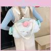 Cute Headphones Cat Plush Backpack With Peach Decoration For Casual Use Daily