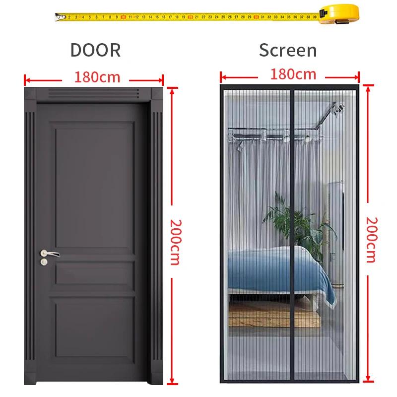 Сильная магнитная сетка на дверь, москитная сетка, противомоскитная сетка для двери, сетка от насекомых, автоматическое закрытие, летняя сетка от комаров и насекомых