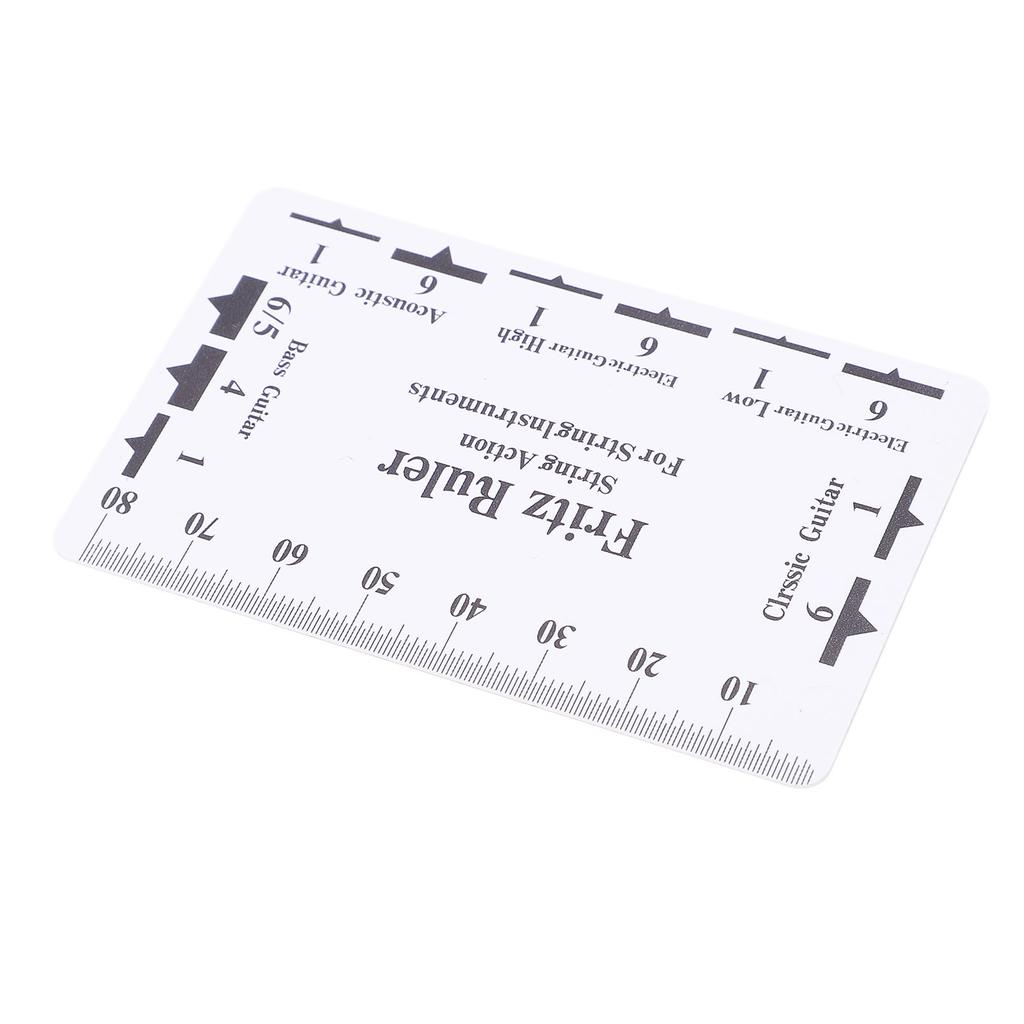 String Action Gauge Ruler Guitar Bass Plastic Luthier Height Measuring Set Up Tool