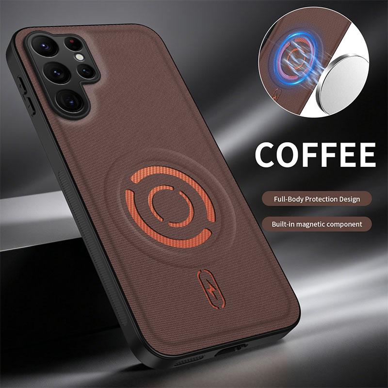 Магнитный Чехол для Телефона с Плетеной Текстурой для Infinix Note 60 Pro Plus Hot 70 Ultra Note 50 Pro 40 Ударопрочный Чехол с Поддержкой Беспроводной Зарядки