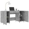 Desk Concrete Grey 140x50x75 cm Engineered Wood