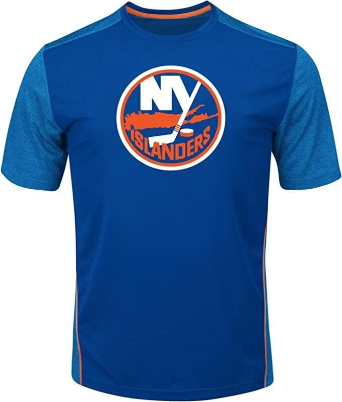Мужская синяя светящаяся синтетическая футболка New York Islanders NHL Play