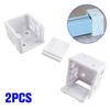 2 Pcs White Blind Brackets Low Profile Box White Mounting Bracket Window Blinds