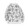 Men's Sweatshirts Spring and Autumn Round Neck Pullover Men's Off-shoulder All-printed Bear Sweatshirts
