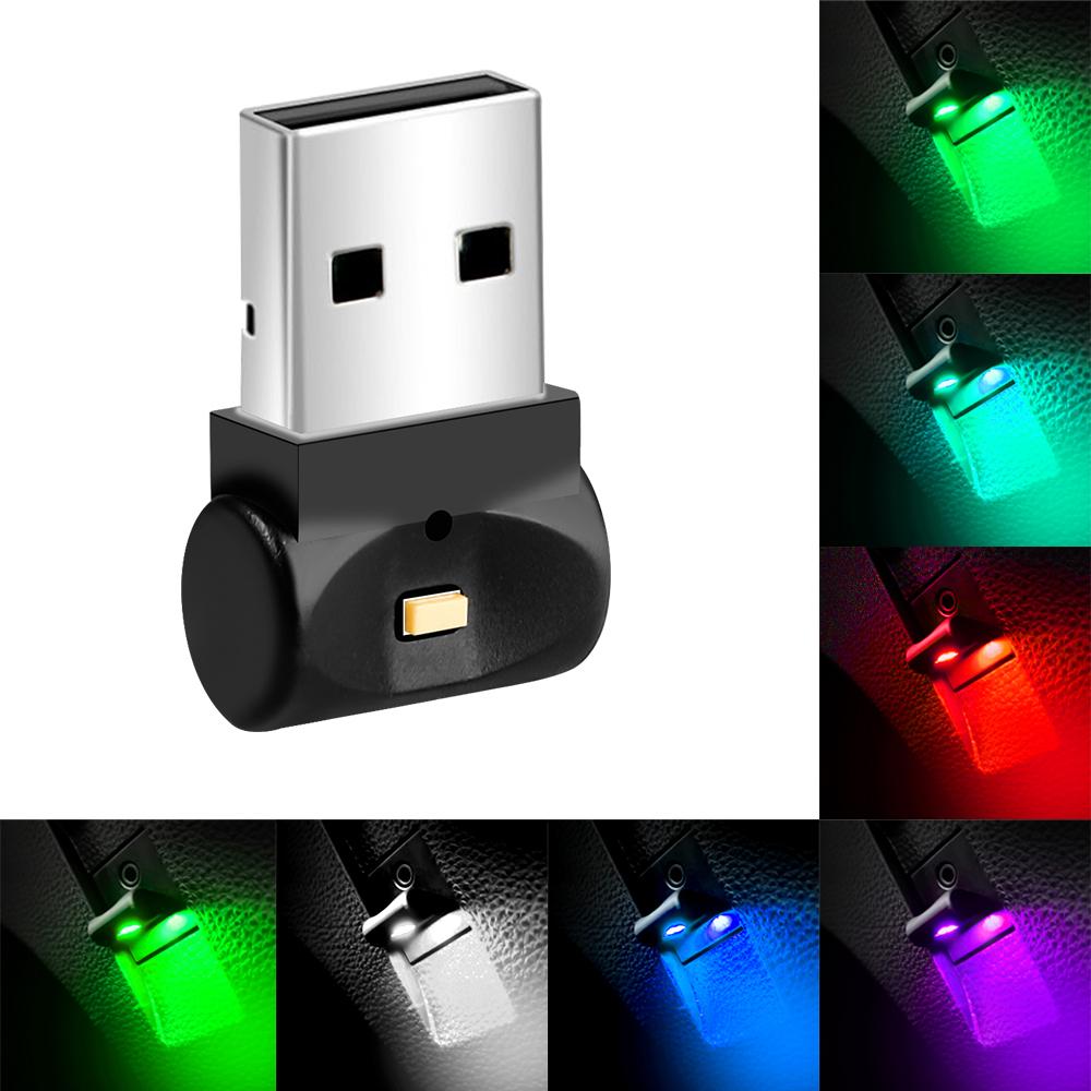 Мини светодиодный USB автомобильный окружающий свет автомобильный интерьер атмосферный свет декоративная лампа цветной свет аварийное освещение ПК автомобильный аксессуар