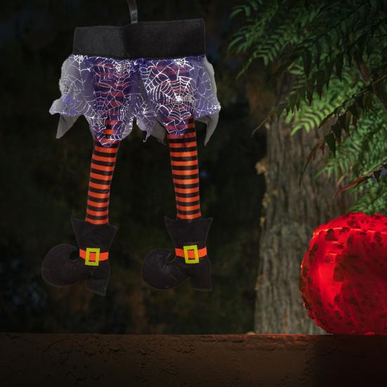 Хэллоуин ведьмы ноги реквизит подвесной плюшевый чучело ведьмы ноги украшение с обувью для