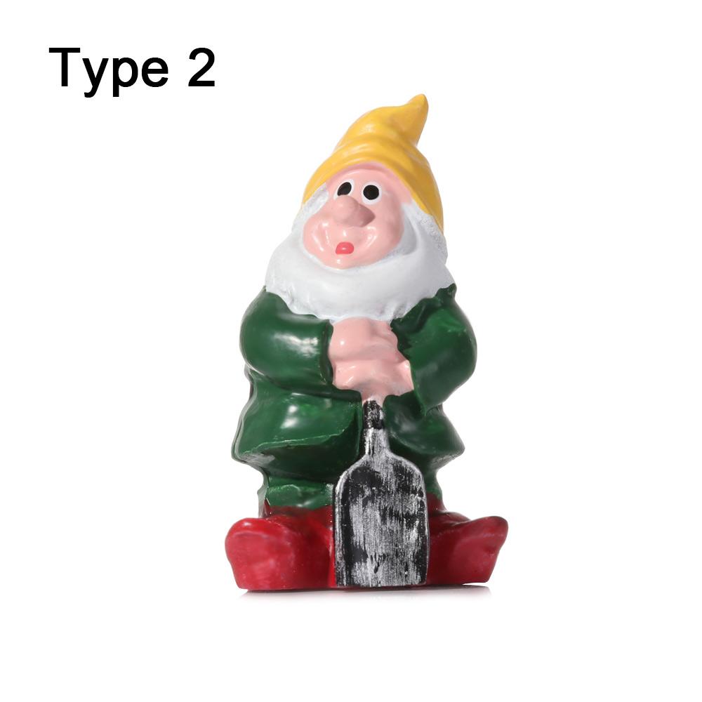 Hand-painted Fairy Garden Gnomes Desktop Decoration Miniature Dwarfs Statue Mini Gnome Figurines