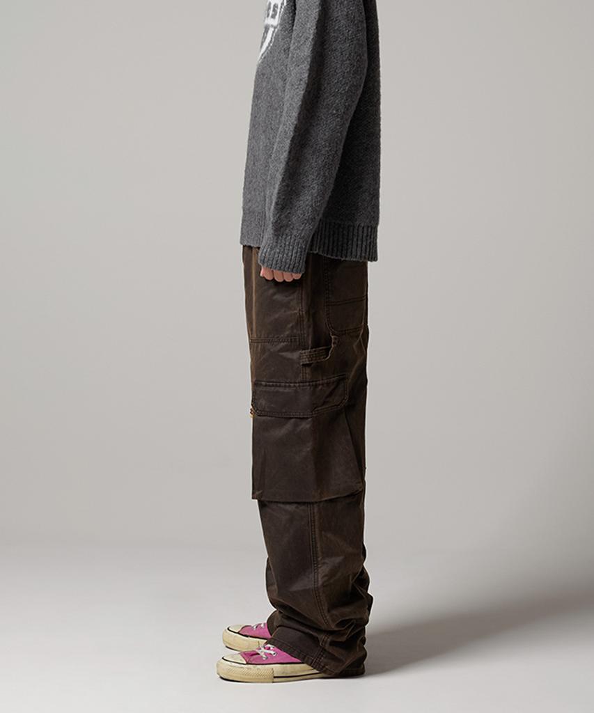 Dickies Брюки-карго из плотного хлопка с двойными коленями, темно-коричневые