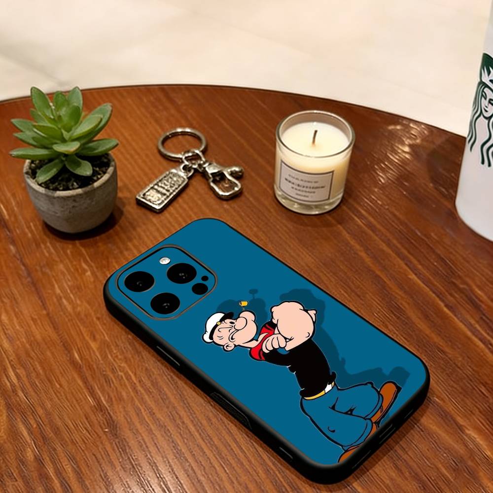 Cartoon Sailor Phone Case For iPhone 17, 16,15,14,13,12,11 Plus,Pro Max, Others Soft Silicone Black Cover