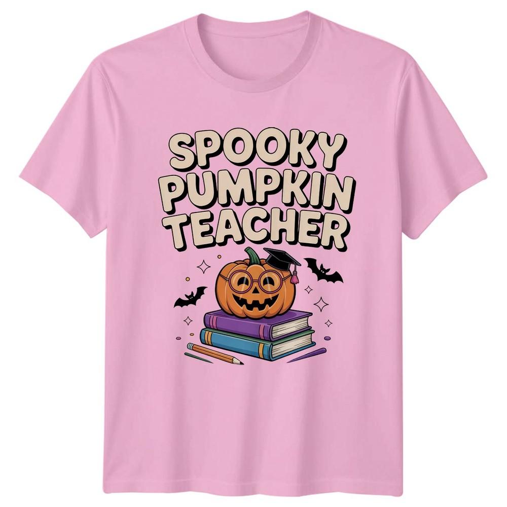 Spooky Pumpkin Teacher TShirt Halloween Teacher Gift For Him And Her