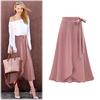 Skirt Women Autumn High Waist Irregular Hem Slit Skirt Plus Size Midi Tie Detail Long Skirt