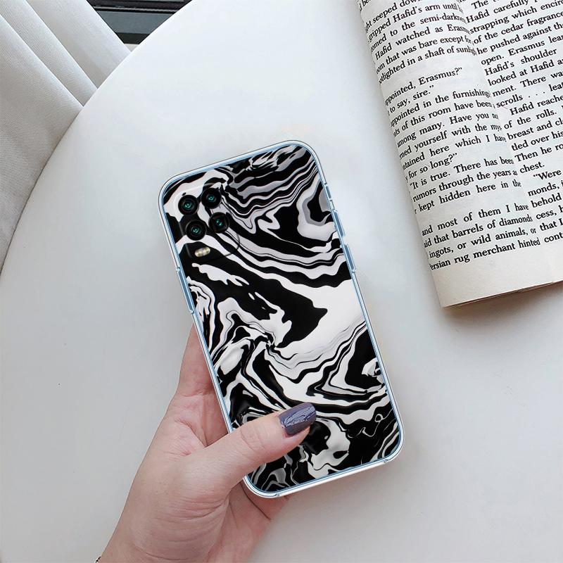 BH36 printing Marble Transparent Phone Case for Samsung Galaxy A04 A04S A14 A23 A34 A54 M23 M33 M52 M53