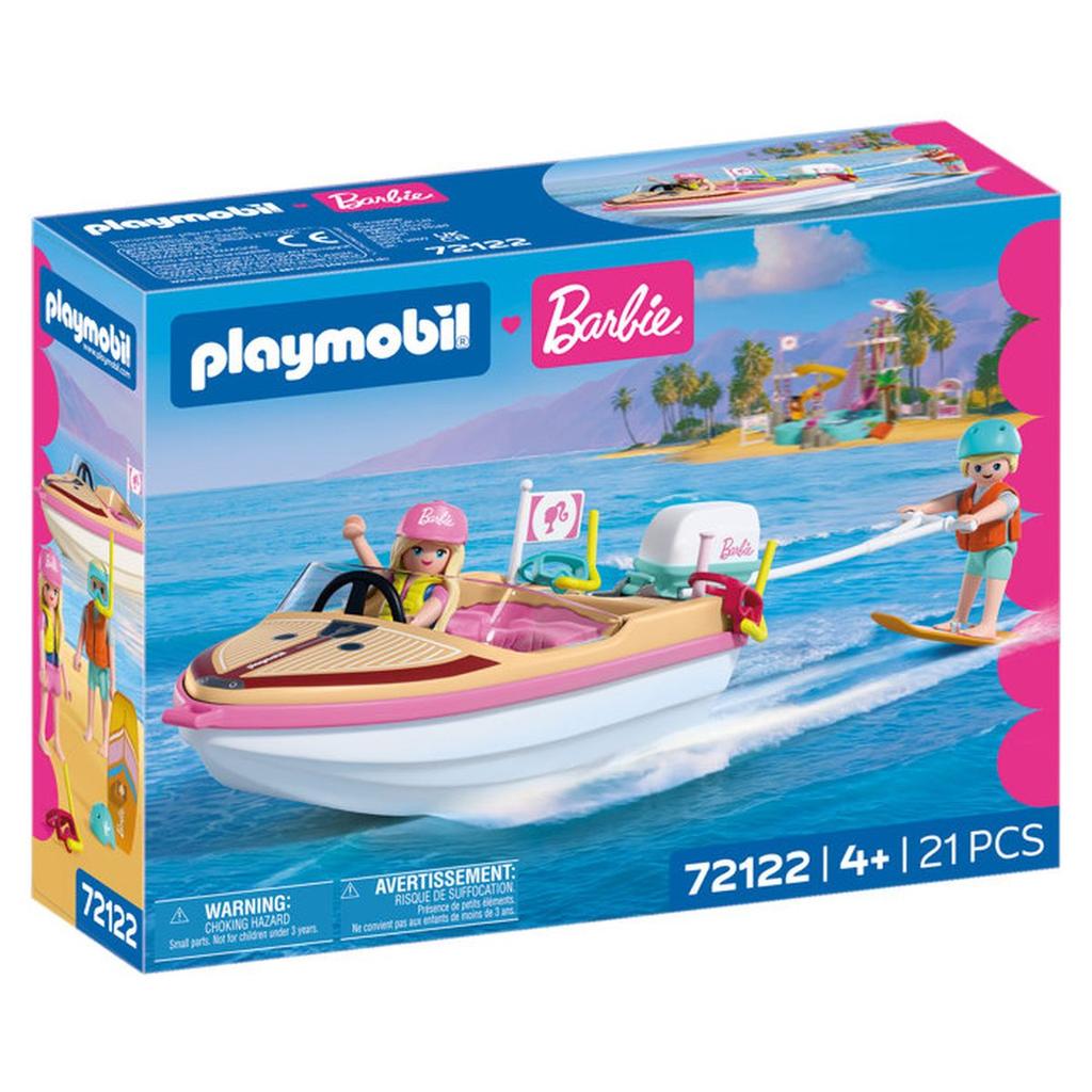 PLAYMOBIL 72122 Barbie Bateau & wakeboard, 21 pieces, Des 4 ans