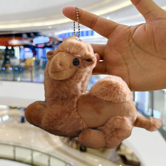 Милый плюшевый верблюд брелок пушистая кукла верблюд брелок для рюкзаков кошельков кукла подвесной кулон аксессуар