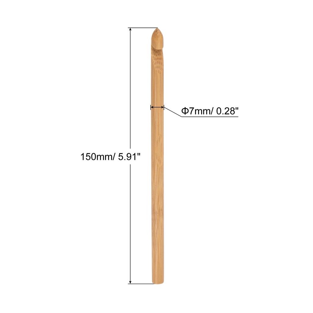 6 шт. Деревянные бамбуковые крючки для вязания 3 мм-10 мм Вязальные крючки для рукоделия из пряжи