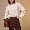 Knitted sweater, top, high-end short pullover, loose and lazy women's clothing