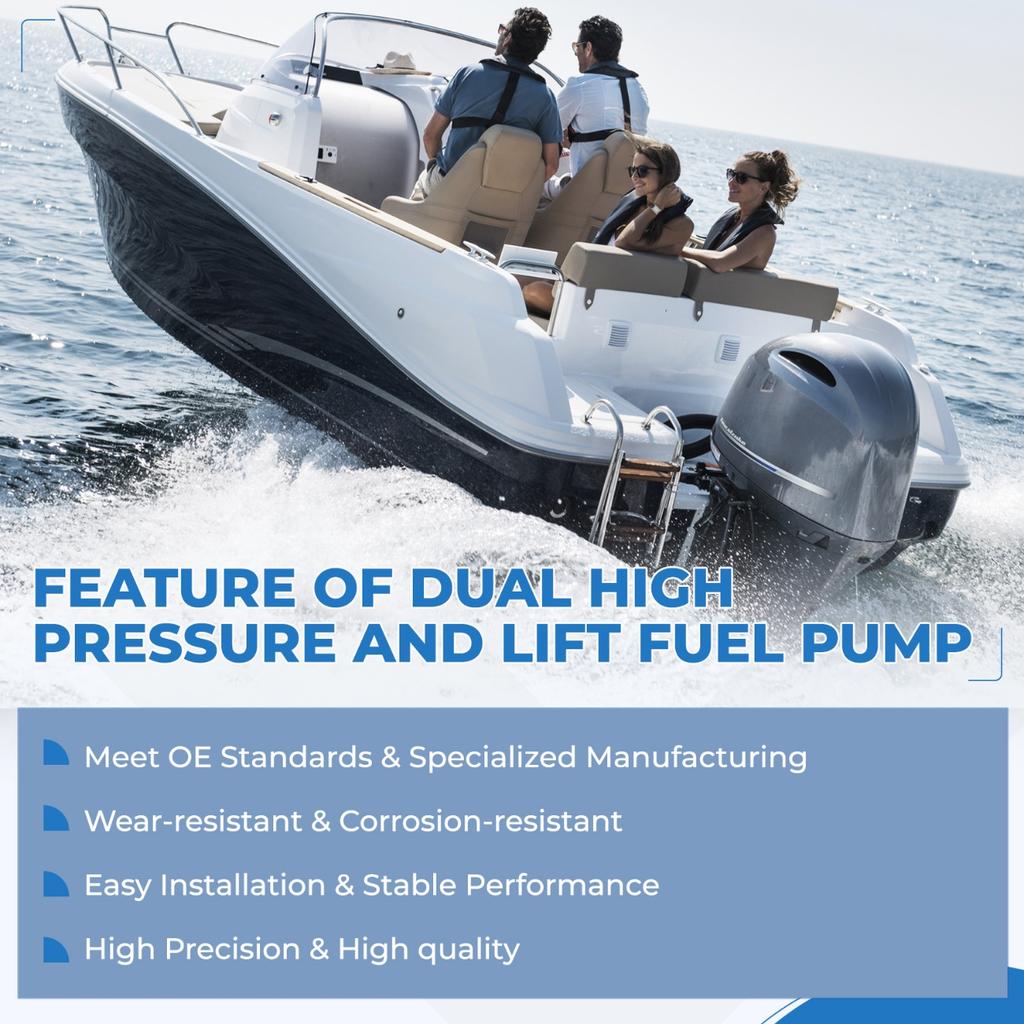 High & Low Pressure Fuel Pump for Mercury Marine Models 75HP-115HP Verado / Verado Pro Models 200HP 300HP 880596T58 880596T55