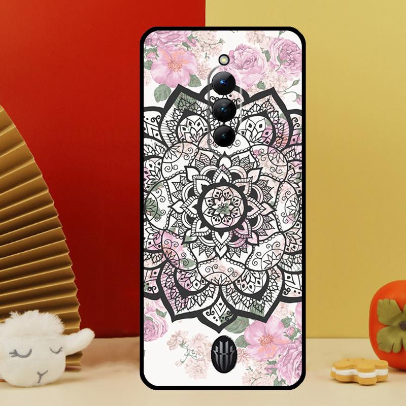 Flowers Mandala Floral Case For Nubia Red Magic 8 9 10 Pro Plus 6 7 6S 7S Pro 5G 6R RedMagic 9S 8S Pro Plus Cover