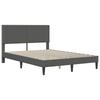 Bed Frame with Headboard Dark Grey 120 x 190 cm Cord Fabric
