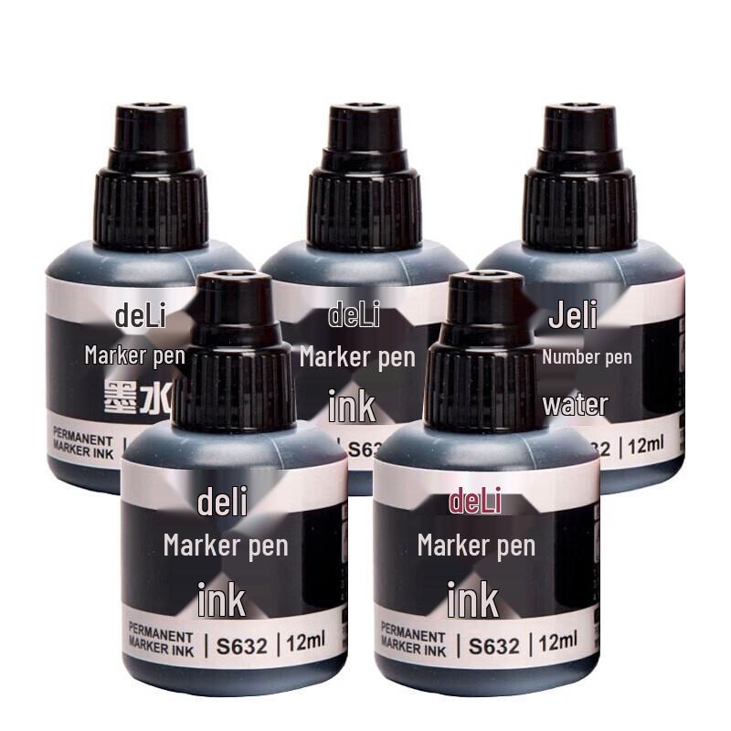 Deli S632 Refillable Logistics Marker Ink Set