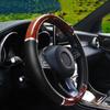Чехол на руль под дерево для тюнинга автомобиля, внедорожника, Lux Grip, искусственная кожа, универсальные винтажные детали интерьера автомобиля