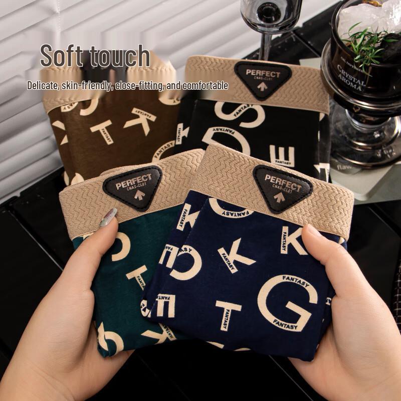 Мужские трусы-боксеры FitonTon из 100% хлопка, антибактериальные, 3 штуки