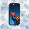 Милый Чехол для Телефона с Мишкой Паддингтоном B-Bear Для iPhone 17,16,15,14,13,12,Pro,Max,Plus,E,SE4,Air,Mini Черный Мягкий Короб