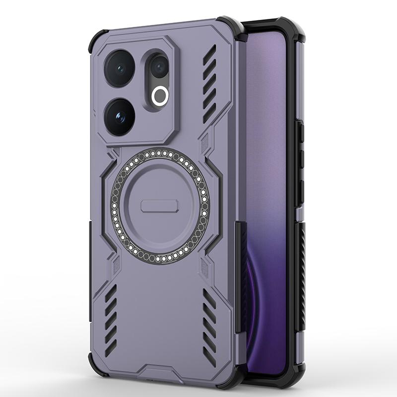 Для VIVO V60 Чехол-книжка Магнитный Кожаный Однотонный Ударопрочный Антиокислительный
