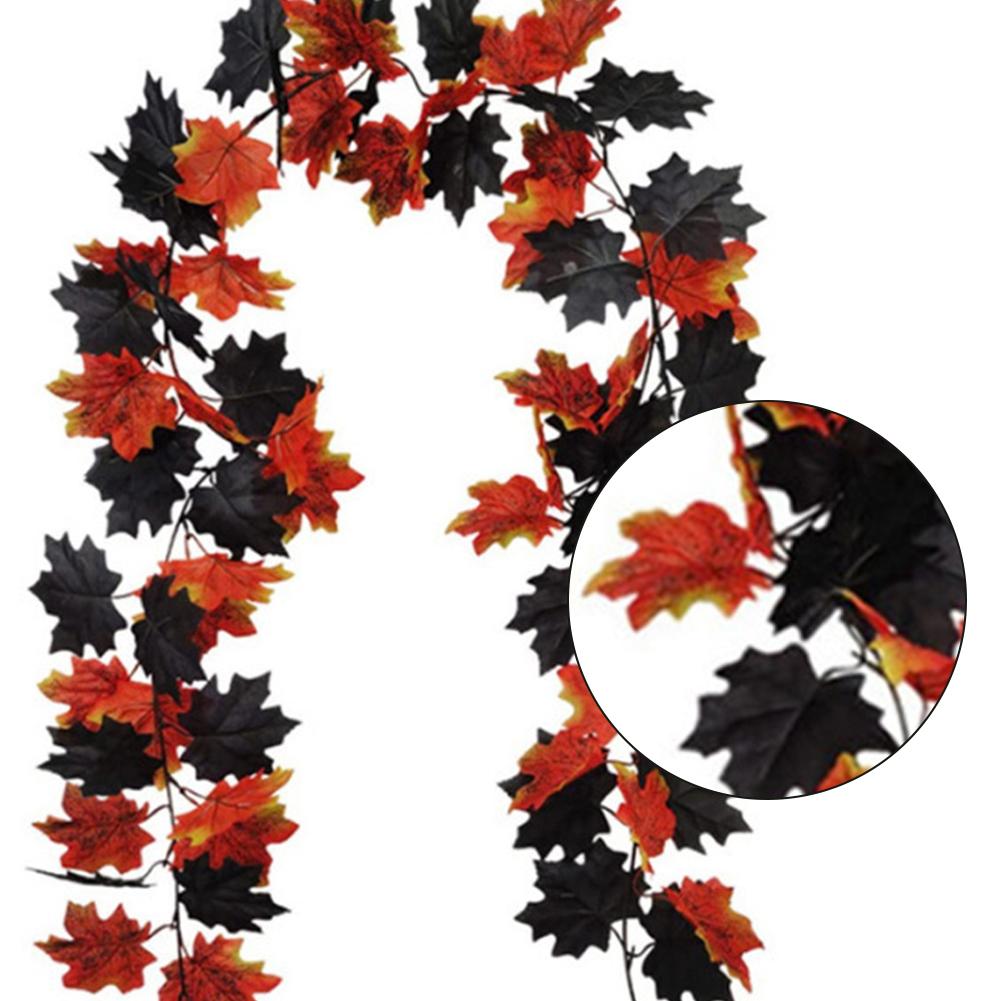 5.7FT искусственная гирлянда из кленовых листьев, подвесная лоза на День благодарения (D)