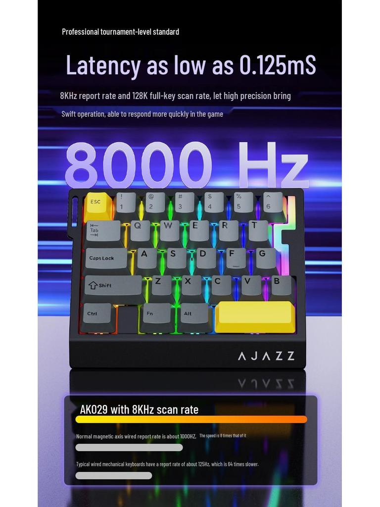 Игровая клавиатура Ajazz AK029 для одной руки, магнитные переключатели Rice, Hi-Fi, 29 клавиш, RGB, настраиваемая, с возможностью горячей замены
