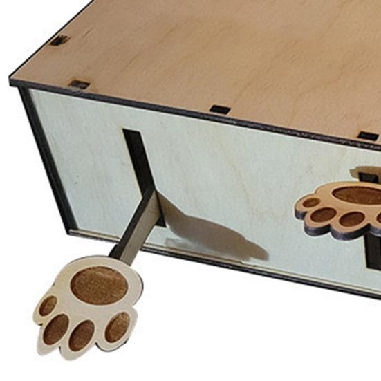 Интерактивная игрушка для кошек «Ударь крота» из цельного дерева, ловля котенка на мышей, игровая безопасная игрушка для кошек с мягким меховым шариком для домашних кошек