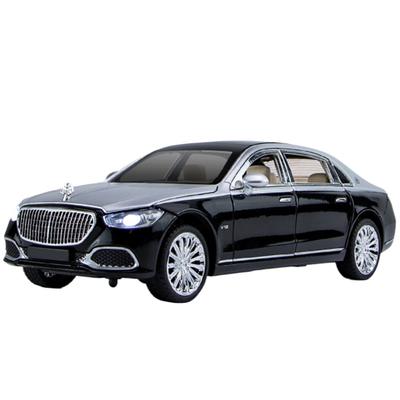 1/24 Maybach S680 Литые под давлением из сплава Игрушечные транспортные средства Металлическая модель автомобиля Звук и свет Амортизаторы Коллекция Мальчик для детских подарков