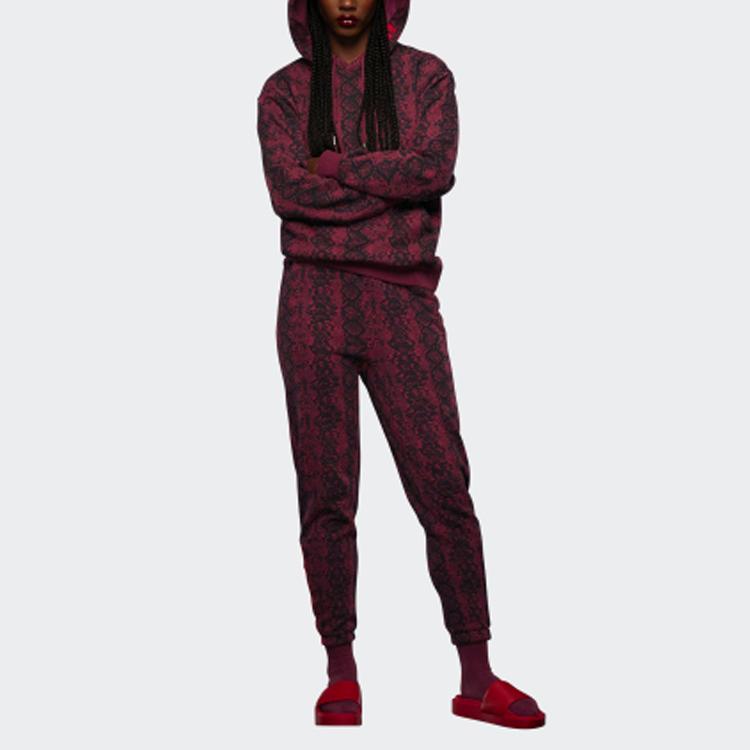 Adidas Джоггеры унисекс со змеиным принтом X Ivy Park Вишнево-красный HI1976