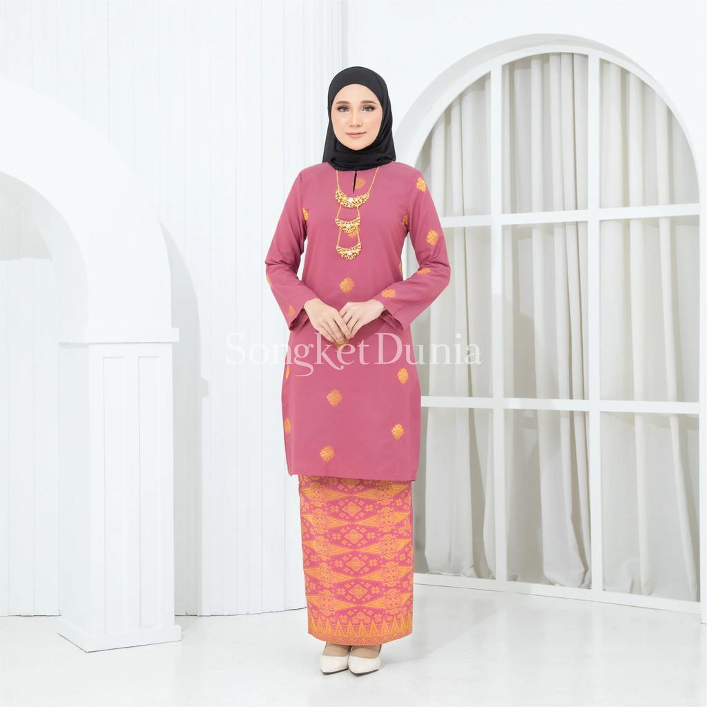 2025 новый стиль набивной узор высококачественная ткань Kulong Pahang женский мусульманский костюм удобный дышащий элегантный