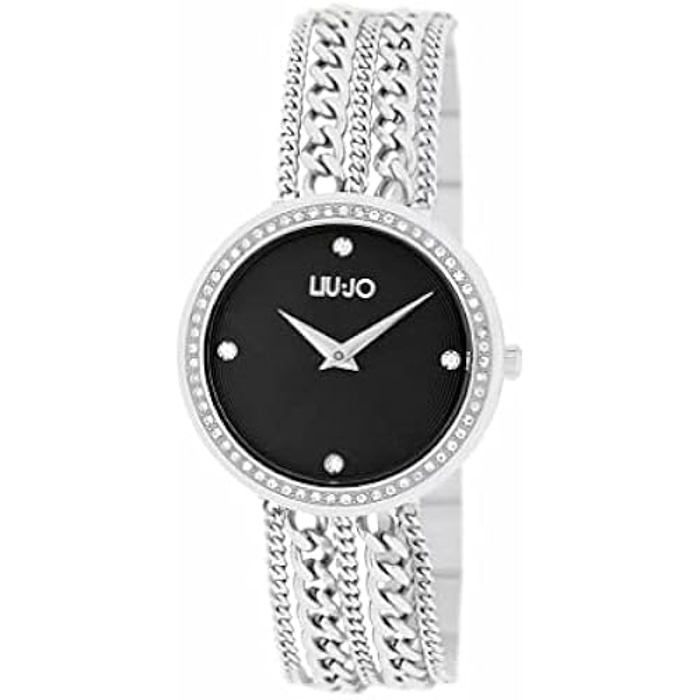 Montre Femme - LIU JO - TLJ1831 - Acier - Cadran Noir - Étanchéité 5 Atm