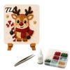 Artistic Collage Materials Christmas Mosaic Art Kit, DIY Sea Glass Santa Kit Reindeer Artwork Craft for Home Decor, Handmade Gift Unique