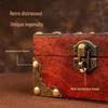 Retro European Wooden Jewelry Box with Combination Lock - Court Style Treasure Chest