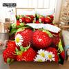 Яркий фруктовый комплект пододеяльника, Модный постельный комплект, Мягкий, удобный, дышащий пододеяльник, Для декора спальни, гостевой комнаты