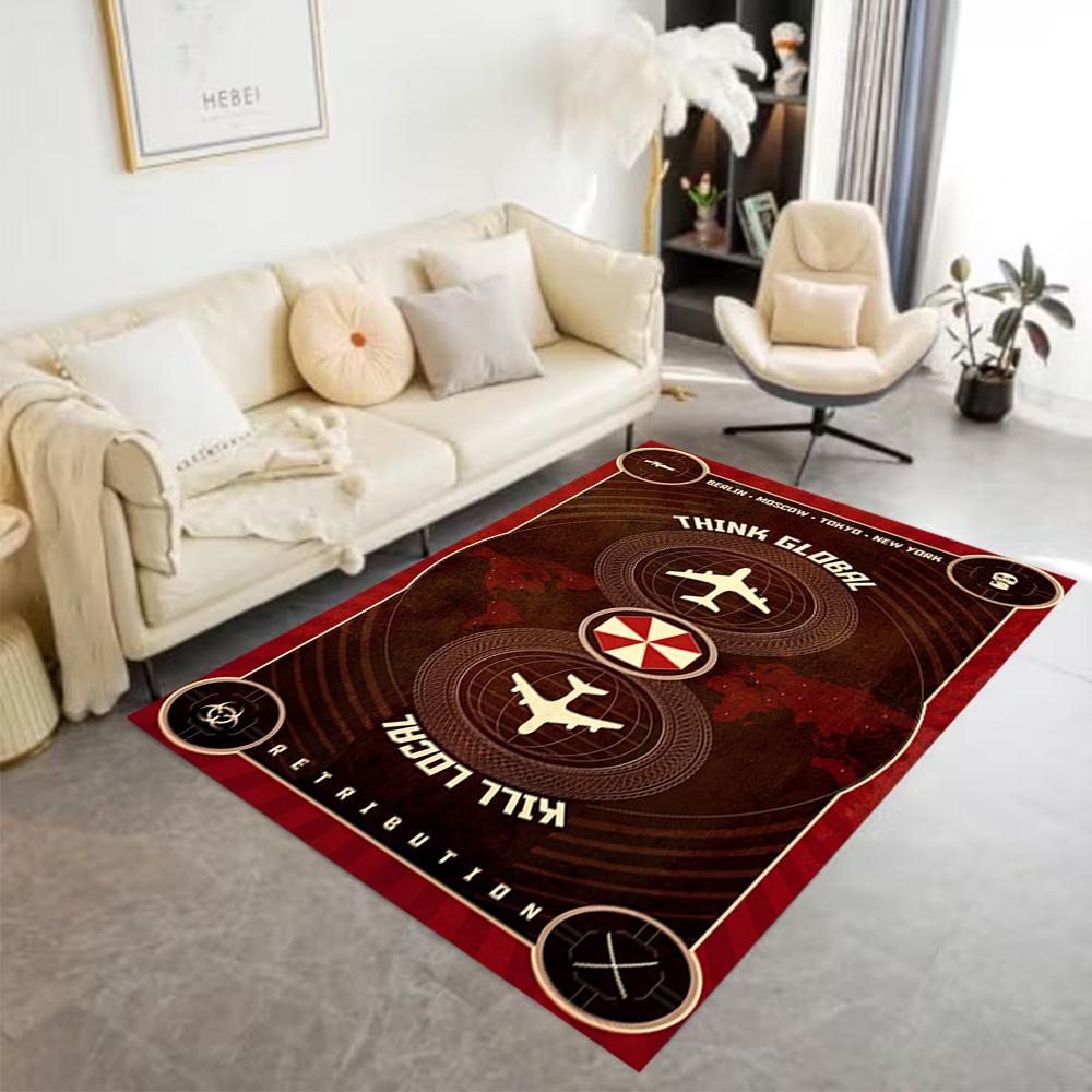 Resident Evil: Umbrella Siege Carpet Suitable for Decorate room Game Room Dormitory Outdoor Antislip Carpet Anime Office Decor
