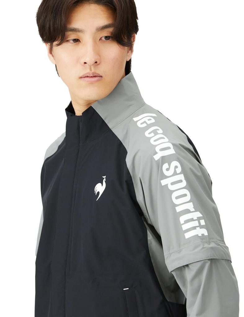 Le Coq Sportif Гольф Stretch Forcer Дождевик Топ и Съемное Хранилище Вода BK00 Размер LL Комплект, Низ, Рукава, Вентиляция, Чехол, Водостойкий,