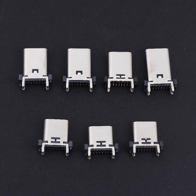 Разъем USB Type C Female 16-контактный, 180 градусов, для промышленных устройств, DIY сборки