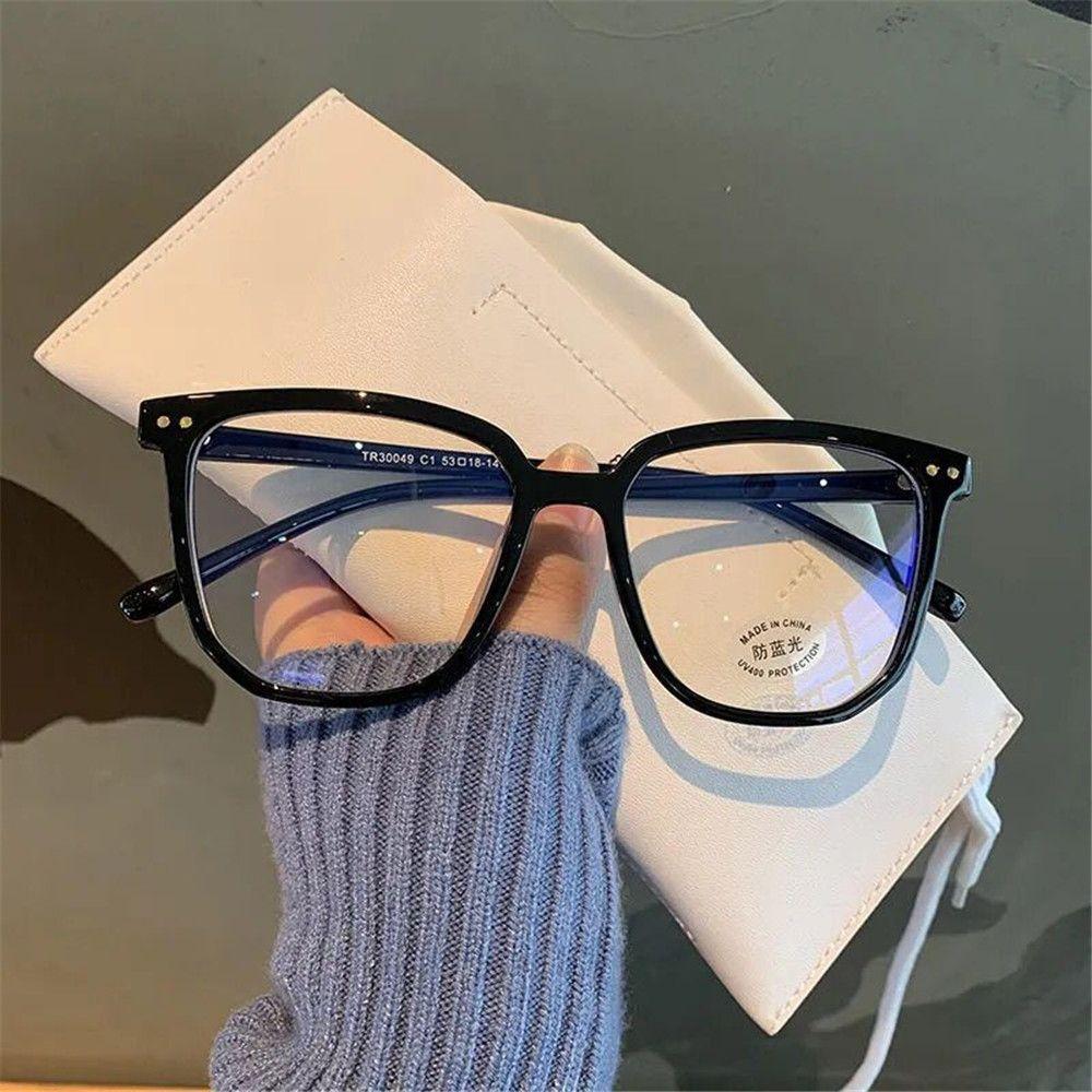 Прозрачная черно-белая градиентная оправа для очков сверхлегкая для большого лица, стройнящая, для маленького лица