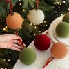 6PC/Box Flocked Balls Home Decorations Tree Hanging Gifts Plastic Party Ball Set Wedding Diameter 8cm