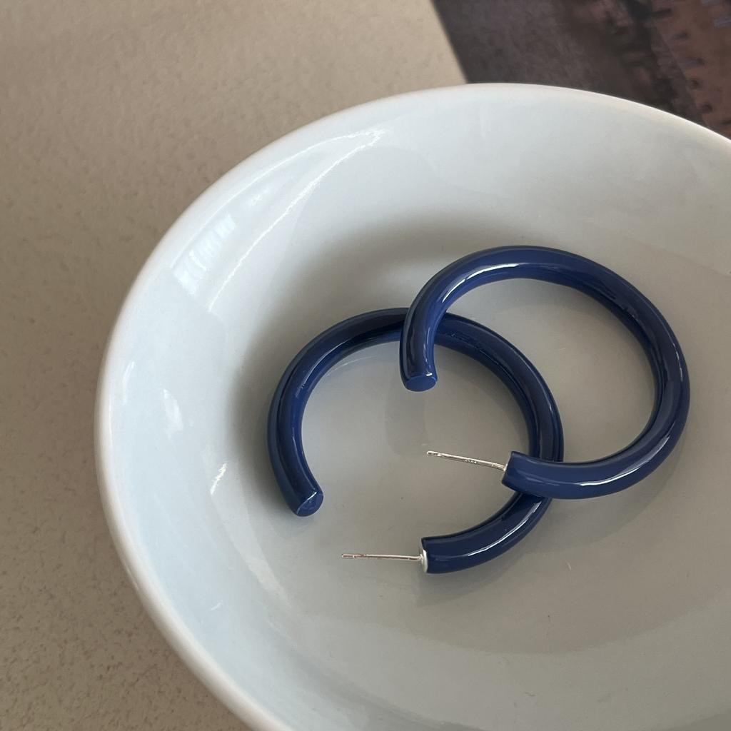 Разноцветные серьги, акриловые геометрические круглые серьги в форме буквы С, модные модные серьги.