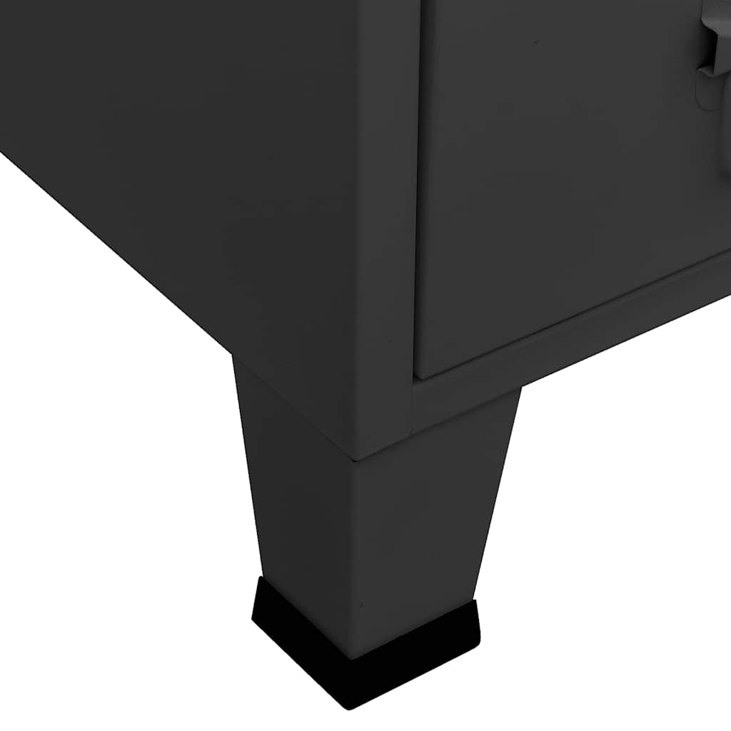 Vidaxl Szafa W Stylu Industrialnym, Antracytowa, 67X35X107 Cm, Stal