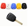 Силикагель автомобильный 2 кнопки чехол для дистанционного ключа держатель Защитная крышка для Peugeot 106 107 206 207 307 408 силиконовый ключ