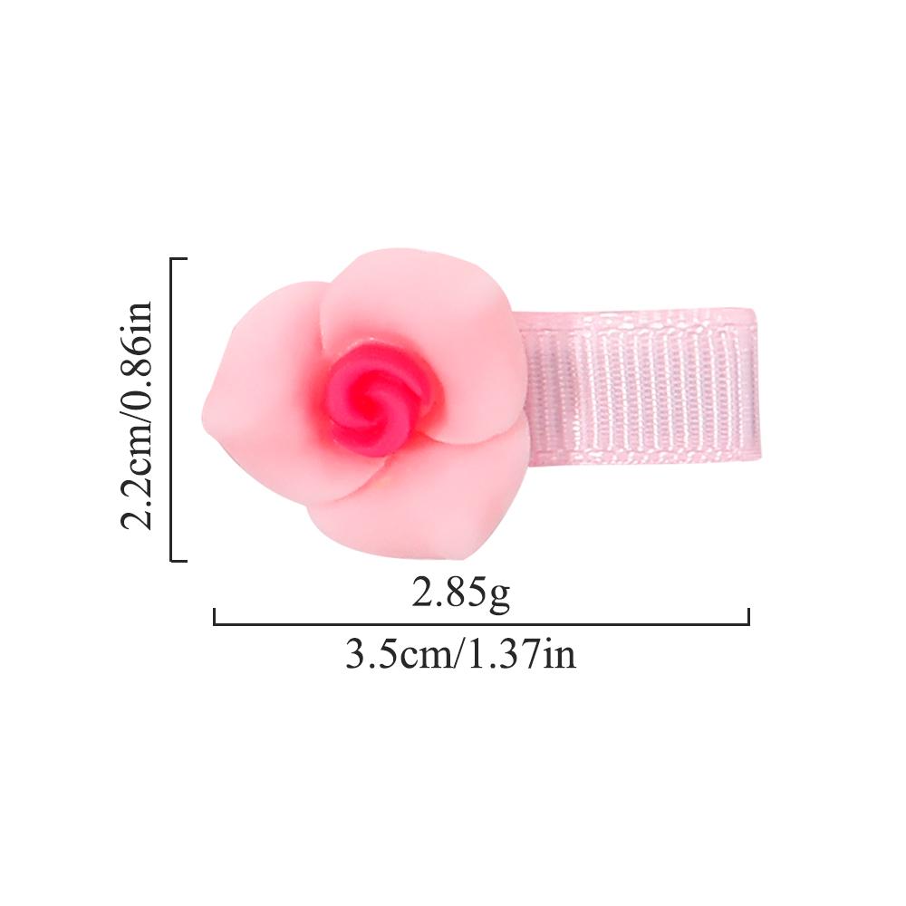 10Pcs New Solid Camellia Hairpins Hair Clips for Kids Fashion Headdress Princess Fairy Hairpin Fashion Baby Accessories
