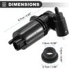 Motoforti Windshield Washer Motor Pump, for Nissan Rogue Sport 2017-2021, Plastic, with Grommet, Black