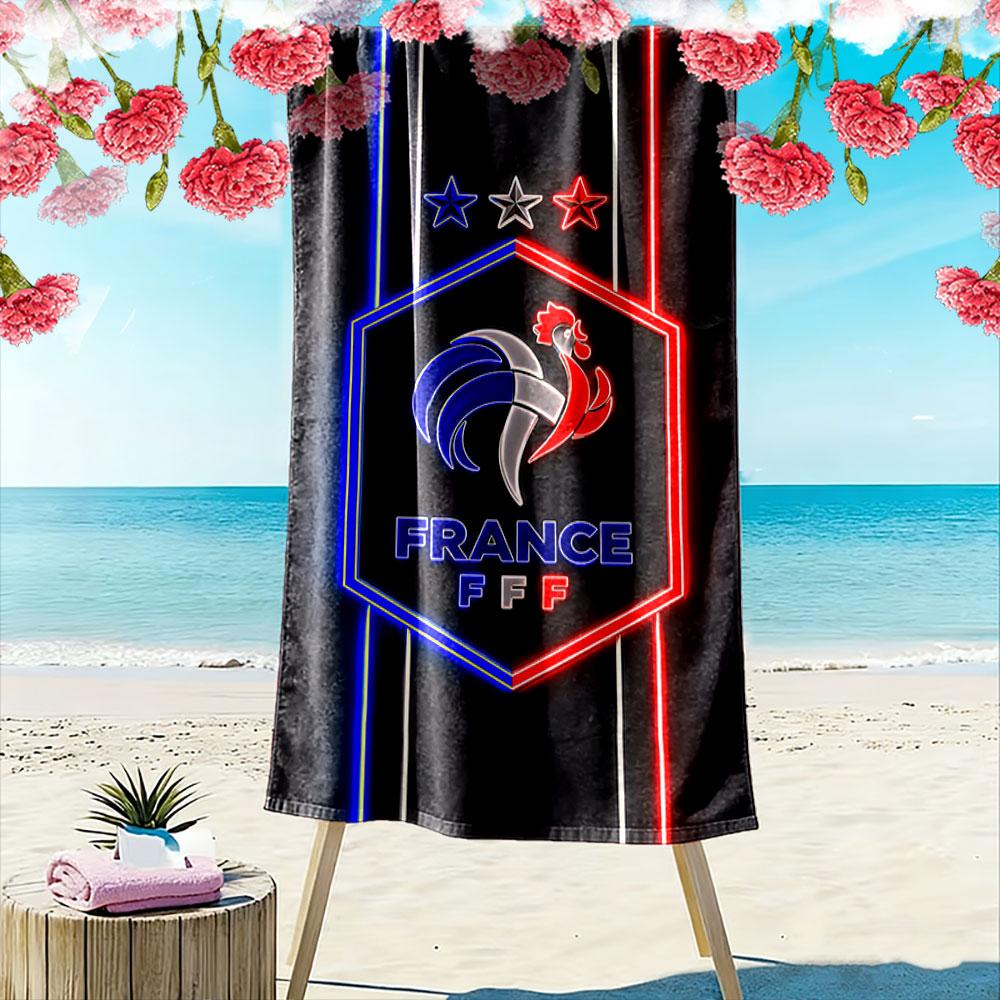 Bold tricolor rooster brilliance Print beach towel, quick drying, suitable for travel, outdoor sports, jogging, the beach and swimming, gift